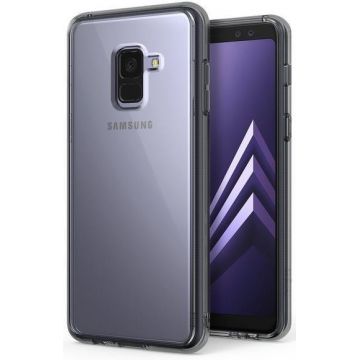 Protectie Spate Ringke Smoke 8809583842517 pentru Samsung Galaxy A8 Plus 2018 (Negru Transparent) + Folie protectie ecran Ringke