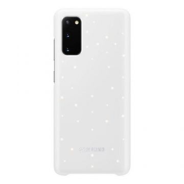 Protectie Spate Samsung LED EF-KG980CWEGEU pentru Samsung Galaxy S20 (Alb)