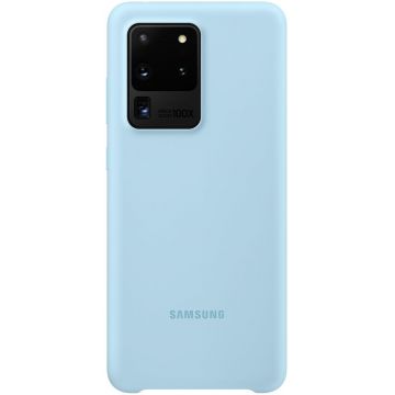 Protectie Spate Silicon Samsung EF-PG988TLEGEU pentru Samsung Galaxy S20 Ultra (Albastru deschis)