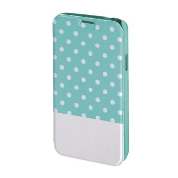 Husa Booklet Lovely Dots Samsung Galaxy S5, Verde/Alb