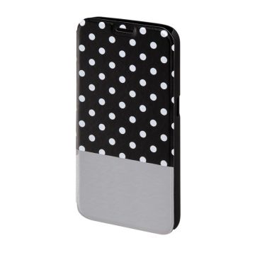 Husa Booklet Lovely Dots Samsung Galaxy S6, Negru/Alb