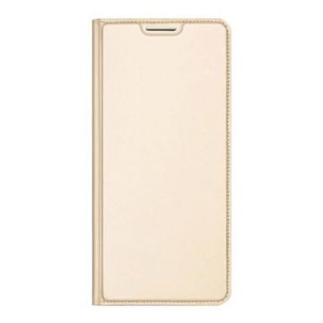 Husa Carte Dux Ducis Skin Pro, pentru Xiaomi Redmi Note 11 / Redmi Note 11S, Piele Eco, Antiamprenta, Auriu