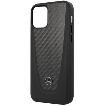 Husa Cover Mercedes Dynamic Carbon pentru iPhone 12 Mini MEHCP12SRCABK, Black