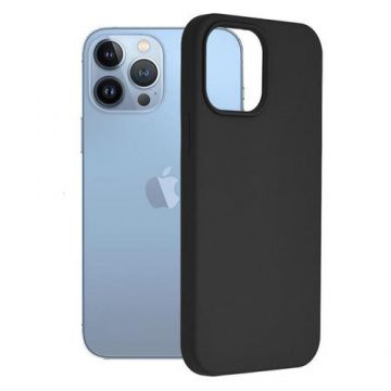 Husa Cover Silicon Mat 3mk pentru iPhone 13 Pro Max, Negru