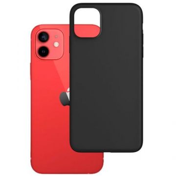 Husa de protectie 3MK Matt Case pentru iPhone 12/12 Pro, Policarbonat, Negru