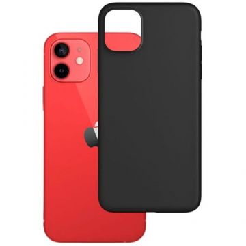 Husa de protectie 3MK Matt Case pentru iPhone 12 Mini, Policarbonat, Negru