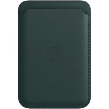 Husa de protectie Apple Leather Wallet with MagSafe, Verde