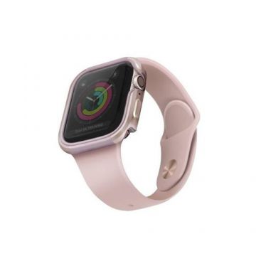 Husa de protectie UNIQ Valencia pentru Apple Watch 4/5/6/SE 44mm, Aluminiu, Roz