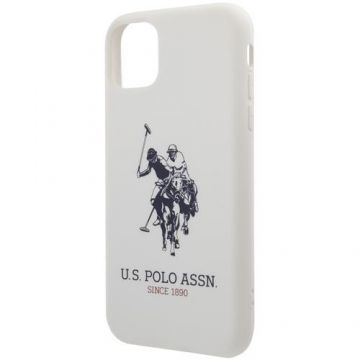 Husa de protectie US Polo Silicone Effect pentru iPhone 11 Pro, White