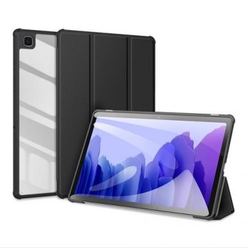 Husa Dux Ducis, Toby, Poliuretan, Piele ecologica, compatibil cu Samsung Galaxy Tab A7 10.4'' 2020, Negru