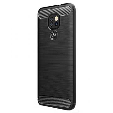 Husa Flexibila Antisoc Carbon pentru Motorola Moto G9 Play / E7 Plus (Negru)