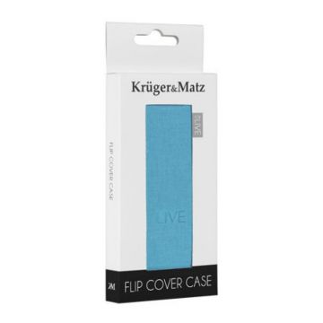 Husa Flip Cover telefon Kruger & Matz Live, Albastru