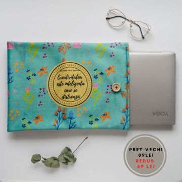 Husă pentru Laptop - Little Flower (Marine) -