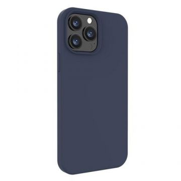 Husa Protectie Spate Lemontti Liquid Silicon LHLSI13PDB pentru iPhone 13 Pro (Albastru)