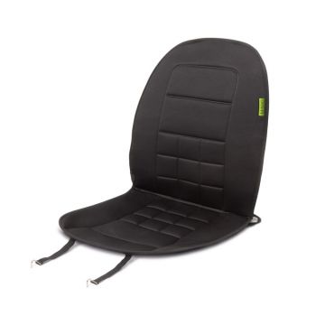 Husa scaun auto incalzita MNC, 960 x 450 mm, priza pentru bricheta, 12 V, nivel incalzire reglabil, Negru