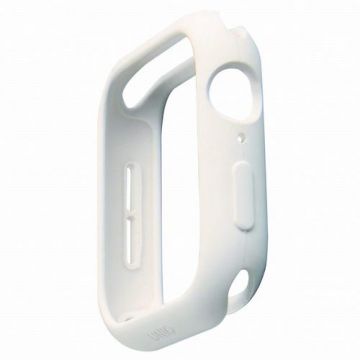 Husa Uniq Lino pentru Apple Watch Seriile 6/5/4/SE 44mm, Silicon, Alb