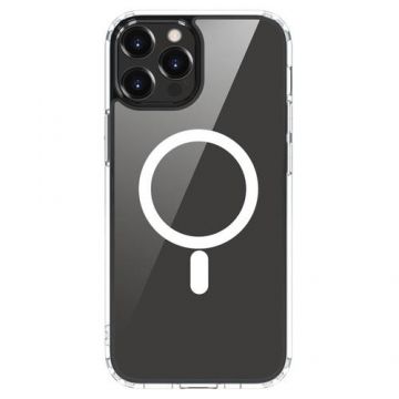 Protectie Spate Devia Pure MagSafe Shockproof pentru Apple iPhone 13 Pro Max Clear (Transparent)