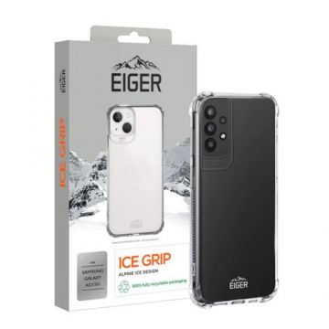 Protectie Spate Eiger Ice Grip compatibila cu Samsung Galaxy A53 5G (Transparent)