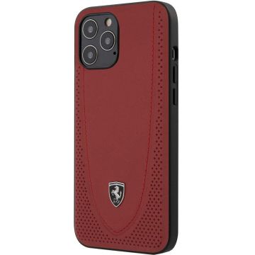 Protectie Spate Ferrari Off Track Perforated FEOGOHCP12LRE pentru Apple iPhone 12 Pro Max (Rosu)