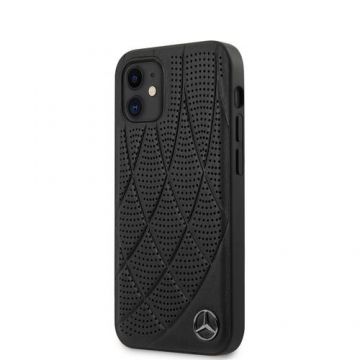 Protectie Spate Mercedes New Bow Line Collection pentru iPhone 12 Mini (Negru)