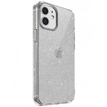 Protectie Spate Uniq LifePro Tinsel Glitter pentru iPhone 12 Mini (Transparent)