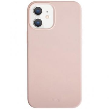 Protectie Spate Uniq Lino pentru iPhone 12 Mini (Roz)