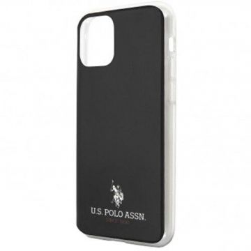 Protectie Spate US Polo Small Horse pentru Apple iPhone 11 Pro Max (Negru)