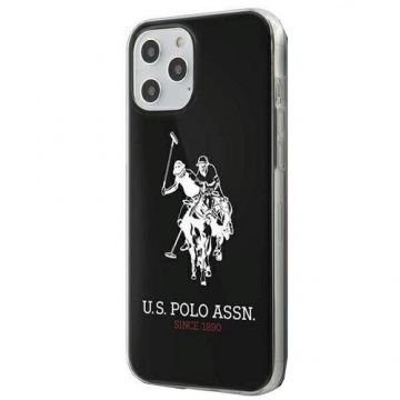 Protectie Spate US Polo USHCP12LTPUHRBK Silicone Big Horse pentru Apple iPhone 12 Pro Max (Negru)