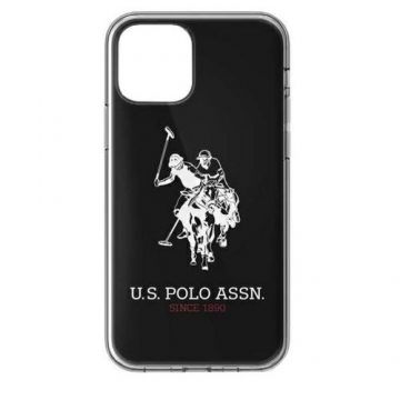 Protectie Spate US Polo USHCP12MTPUHRBK Silicone Big Horse pentru Apple iPhone 12/12 Pro (Negru)