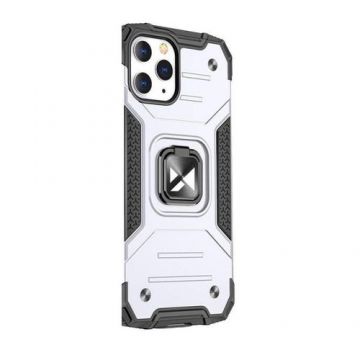 Protectie Spate Wozinsky Ring Armor pentru iPhone 13 Pro, Functie magnetica (Argintiu)