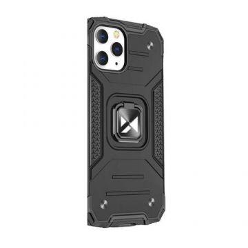 Protectie Spate Wozinsky Ring Armor pentru iPhone 13 Pro, Functie magnetica (Negru)