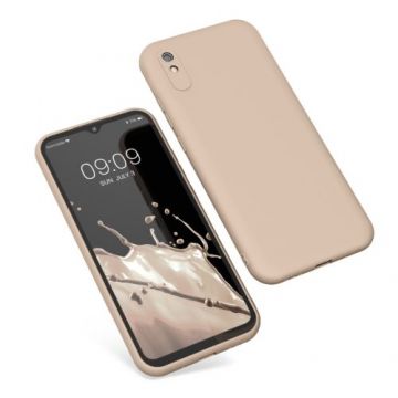 Husa Kwmobile pentru Xiaomi Redmi 9A/Redmi 9AT, Silicon, Crem, 56570.10