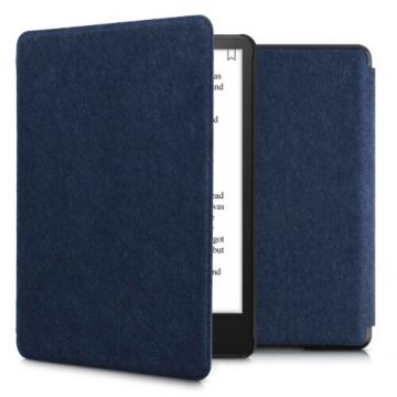 Husa pentru Amazon Kindle Paperwhite 11, Kwmobile, Albastru, Textil, 56259.17
