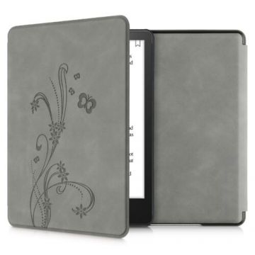 Husa pentru Amazon Kindle Paperwhite 11, Kwmobile, Gri, Piele ecologica, 56257.10