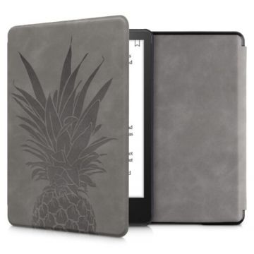 Husa pentru Amazon Kindle Paperwhite 11, Kwmobile, Gri, Piele ecologica, 56257.18