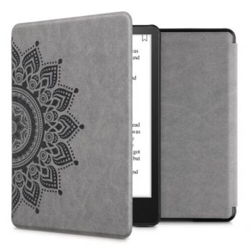 Husa pentru Amazon Kindle Paperwhite 11, Kwmobile, Gri, Piele ecologica, 56258.04