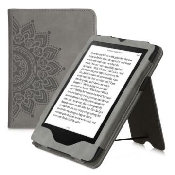 Husa pentru Amazon Kindle Paperwhite 11, Kwmobile, Gri, Piele ecologica, 56262.05