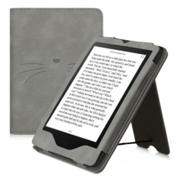 Husa pentru Amazon Kindle Paperwhite 11, Kwmobile, Gri, Piele ecologica, 56262.07