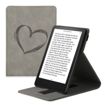 Husa pentru Amazon Kindle Paperwhite 11, Kwmobile, Gri, Piele ecologica, 56264.14