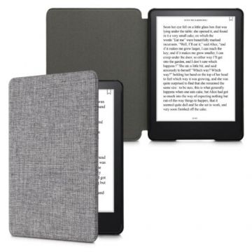 Husa pentru Amazon Kindle Paperwhite 11, Kwmobile, Gri, Textil, 57160.22