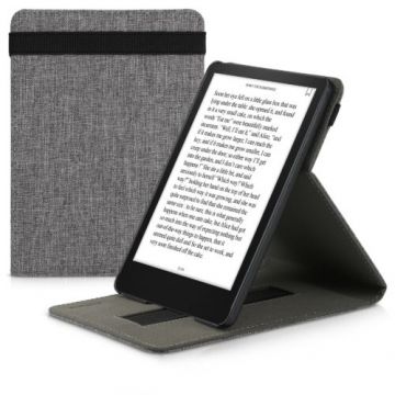 Husa pentru Amazon Kindle Paperwhite 11, Kwmobile, Gri, Textil, 57161.22