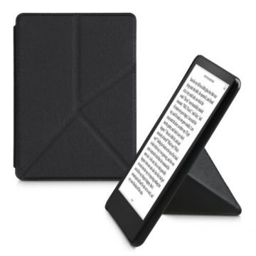 Husa pentru Amazon Kindle Paperwhite 11, Kwmobile, Negru, Piele ecologica, 57158.01