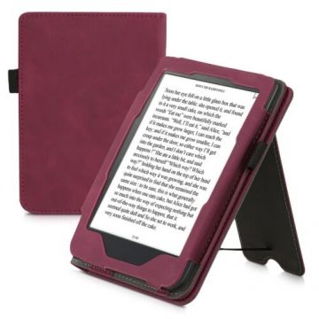 Husa pentru Kobo Clara HD, Kwmobile, Rosu, Piele ecologica, 57621.20