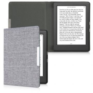 Husa pentru Kobo Glo HD/Touch 2.0, Kwmobile, Gri, Textil, 43008.22