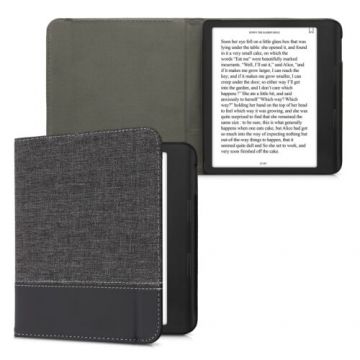 Husa pentru Kobo Sage, Kwmobile, Gri/Negru, Textil, 57177.73