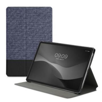 Husa pentru tableta Lenovo Tab P11 Pro, Kwmobile, Albastru/Negru, Textil, 55711.17