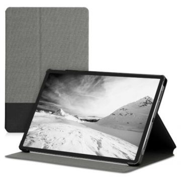 Husa pentru tableta Lenovo Tab P11 Pro, Kwmobile, Gri/Negru, Textil, 55711.22