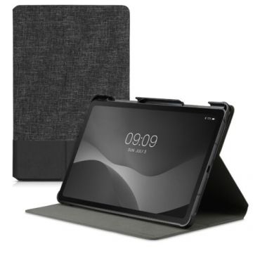 Husa pentru tableta Samsung Galaxy Tab S6 Lite, Kwmobile, Gri/Negru, Textil, 52246.02