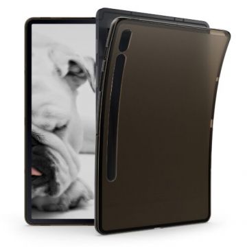 Husa pentru tableta Samsung Galaxy Tab S8/Galaxy Tab S7, Kwmobile, Negru/Transparent, Silicon, 52914.01