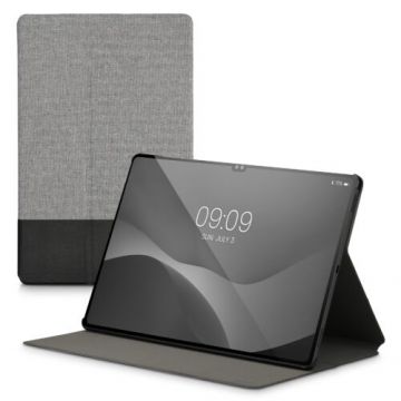 Husa pentru tableta Samsung Galaxy Tab S8 Ultra, Kwmobile, Gri/Negru, Textil, 57139.22